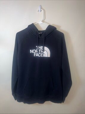 The North Face Black Pullover Hoodie with White Logo